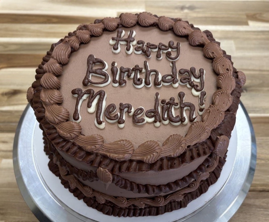 Vintage Chocolate Cake Side